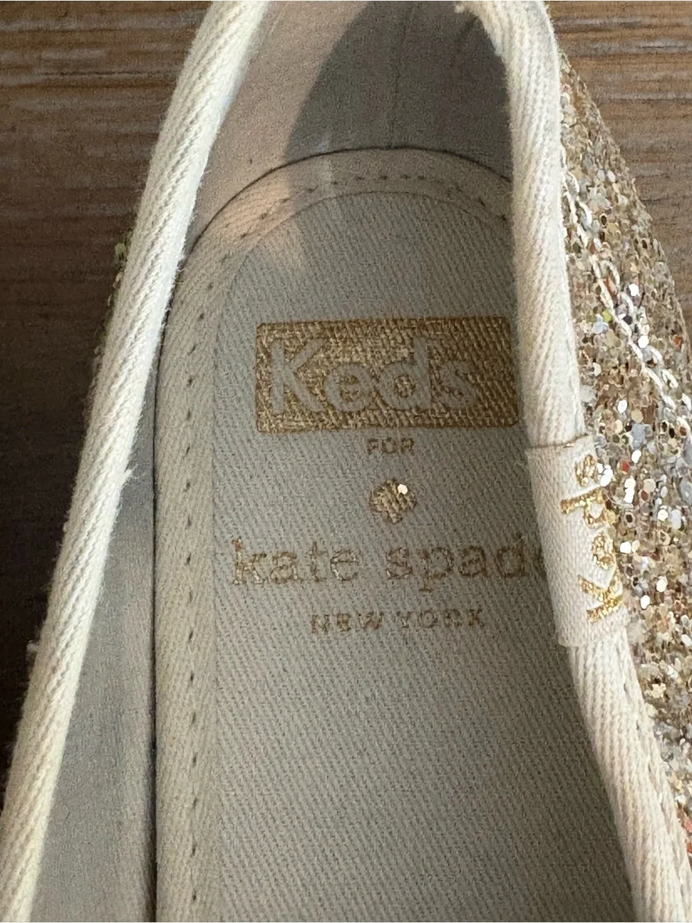 Keds X Kate Spade New York Champion Glitter Sneakers Size 6